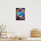 Poster "Psychedelic Time Warp : AI-Genery Trippy Detail (Cuisine)