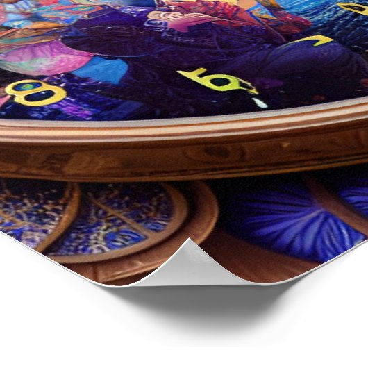 Poster "Psychedelic Time Warp : AI-Genery Trippy Detail (Coin)