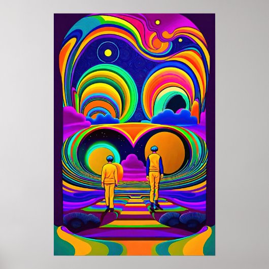 Poster Psychedelic world (Devant)