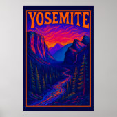 Poster Psychedelic Yosemite (Devant)