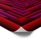 Poster Psychédélique à motif rouge (Coin)