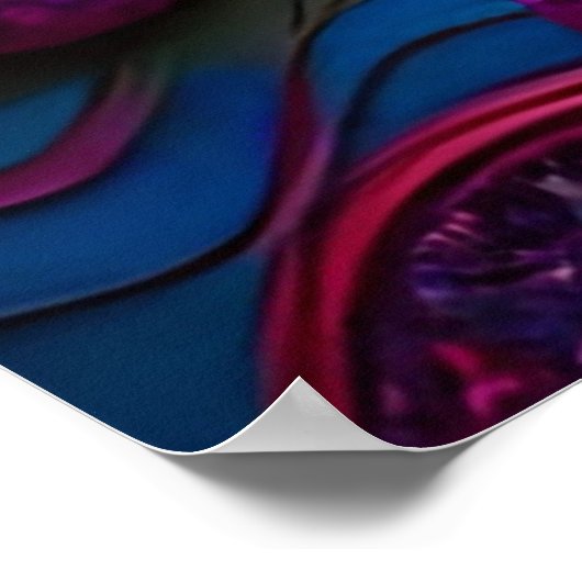 Poster Psychédélique Abstraite Visage Vibrant Trippy (Coin)