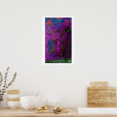 Poster psychédélique de la carte de tarot Lovers (Cuisine)