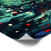 Poster psychédélique de l'arbre de Noël (Coin)