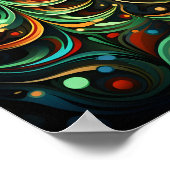 Poster psychédélique de l'arbre de Noël (Coin)