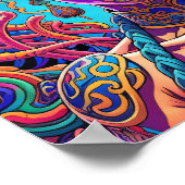 Poster Psychédélique Dis quoi ! Art (Coin)