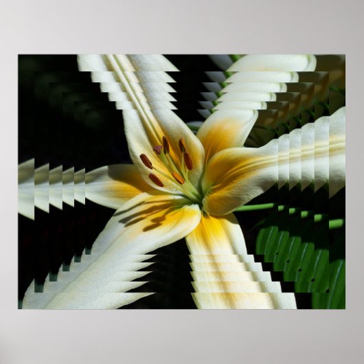 Poster Psychédélique Lily Jaune (Devant)