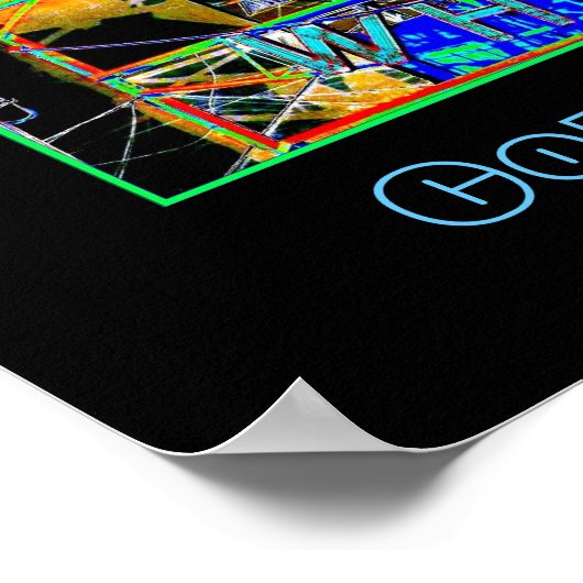 Poster psychédélique 'Merder Wheel Thrills' (Coin)