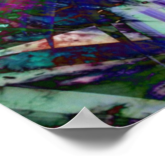 Poster Psychédélique Poster-arc-en-ciel teinture jungle i (Coin)