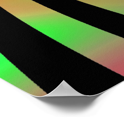 Poster psychédélique : Spirale multicolore (Coin)