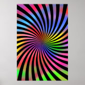 Poster psychédélique : Spirale multicolore (Devant)