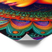 Poster Psychédélique Voyageuse Femmes Art (Coin)