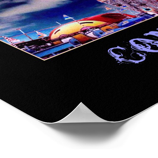 Poster psychédélique 'Wonder Wheel & Sky' (Coin)