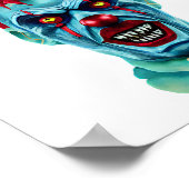 Poster Psycho Déplaisant Tueur Zombie Clown Horreur Art (Coin)