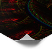Poster Psycho Gears Flame Fractal Art (Coin)