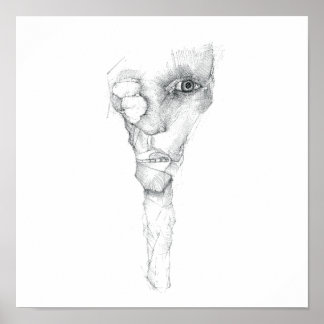 Poster Psycho-Gesicht