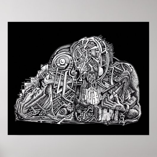 Poster Psycho Warrior, (Devant)