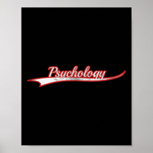 Poster Psychologie Esprit Cerveau Santé Mentale Vintage V