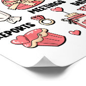 Poster Psychologue de l'école Retro Valentine Mentale (Coin)