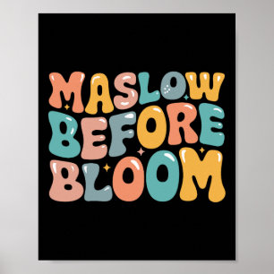 Poster Psychologue Maslow Avant Bloom Sped Enseignant Clr