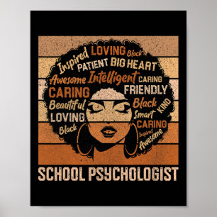 Poster Psychologue scolaire Histoire afro-américaine noir