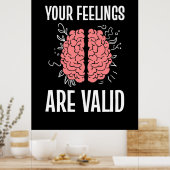 Poster Psychologue Vos Sentiments Sont Valables (Cuisine)