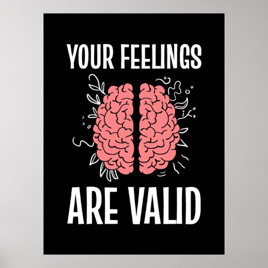 Poster Psychologue Vos Sentiments Sont Valables (Devant)