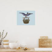 Poster Pteranodon Portant Un Panier (Cuisine)