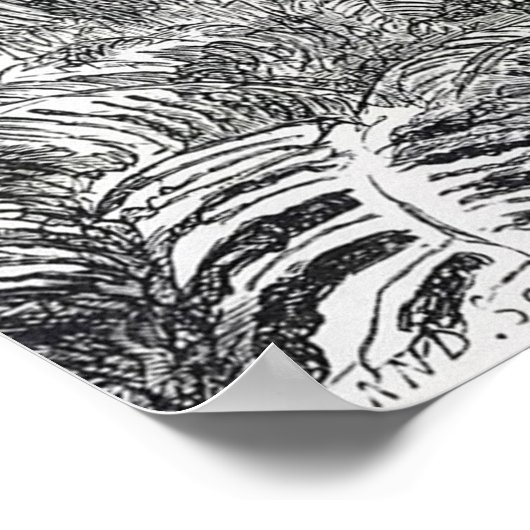 Poster Ptérodactyles Jurassiques (Coin)