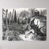 Poster Ptérodactyles Jurassiques (Devant)