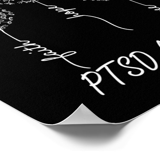 Poster Ptsd Sensibilisation Foi Espoir Amour Dandelion (Coin)