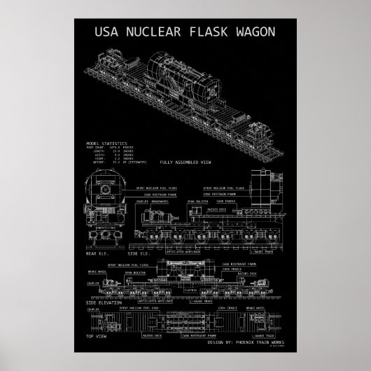 Poster PTW USA Chariot de déchets nucléaires "Plan" (Devant)