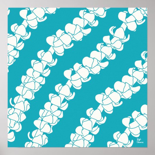 Poster Puakenikeni Turquoise (Devant)