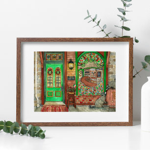 Poster Pub irlandais St. Patrick's Day Watercolor