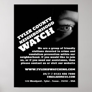 Poster Public View, Voisinage Community Watch Advert