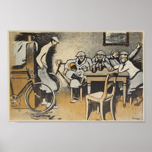 Poster publicitaire 1898 Vintage de vélo Feininger (Devant)