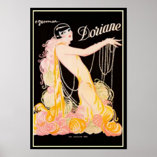 Poster publicitaire Art Déco Doriane Bijoux vintag (Devant)