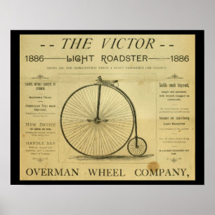 Poster publicitaire de 1886 Penny Farthing High Wh