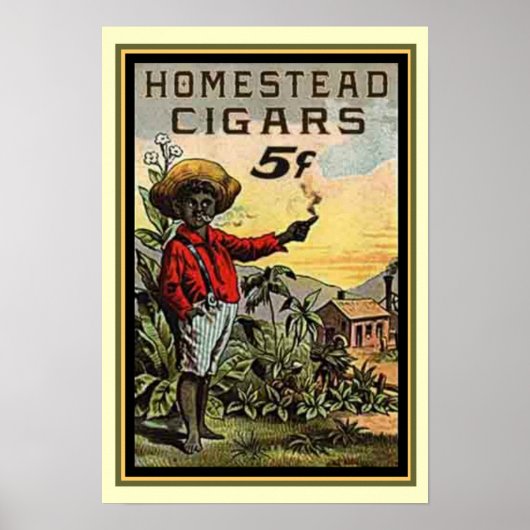 Poster publicitaire de cigares vintage Homestead 1 (Devant)