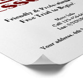 Poster publicitaire de l'enseignant de guitare (Coin)