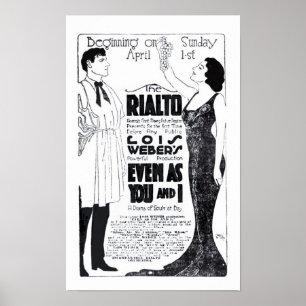 Poster publicitaire de Lois Weber 1917 film vintag