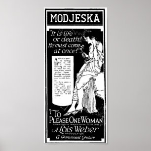 Poster publicitaire de Lois Weber 1921 film vintag