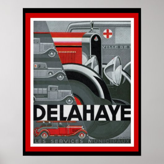 Poster publicitaire de vintage Delahaye (Devant)