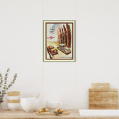 Poster publicitaire de voiture sport MG vintage (Cuisine)