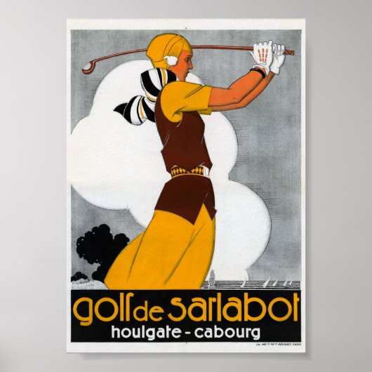Poster publicitaire France Golf Vintage restauré (Devant)
