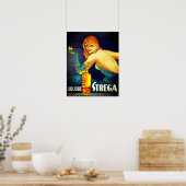 Poster publicitaire Liquore Strega 1940 (Cuisine)