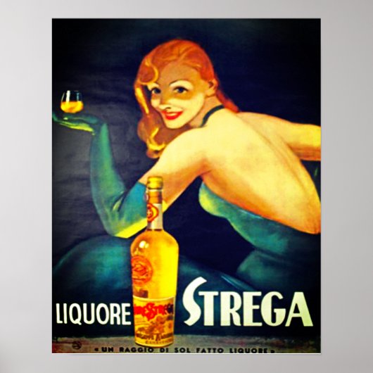 Poster publicitaire Liquore Strega 1940 (Devant)