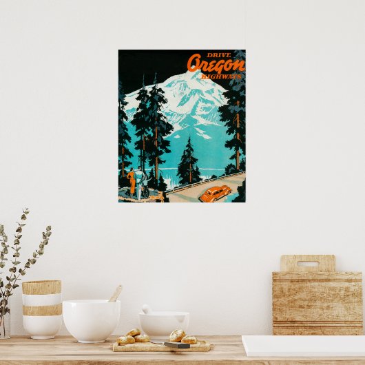 Poster publicitaire Oregon Highways (Cuisine)