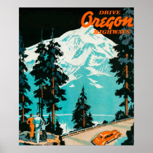 Poster publicitaire Oregon Highways