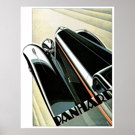 Poster publicitaire Panhard Automobile Vintage (Devant)